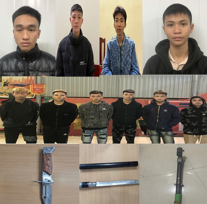 Khởi tố 10 đối tượng mang dao, kiếm đuổi đánh nhau tại Thanh Hóa